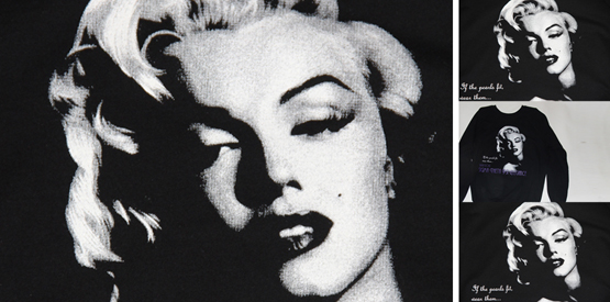 marilyn monroe screen print using halftones